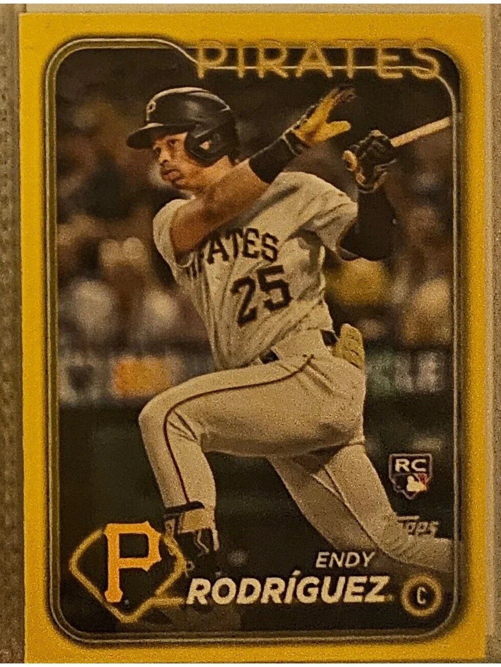 2024 Topps Series 1 (Yellow insert) Endy Rodriguez #3 Pittsburgh Pirates RC Rook